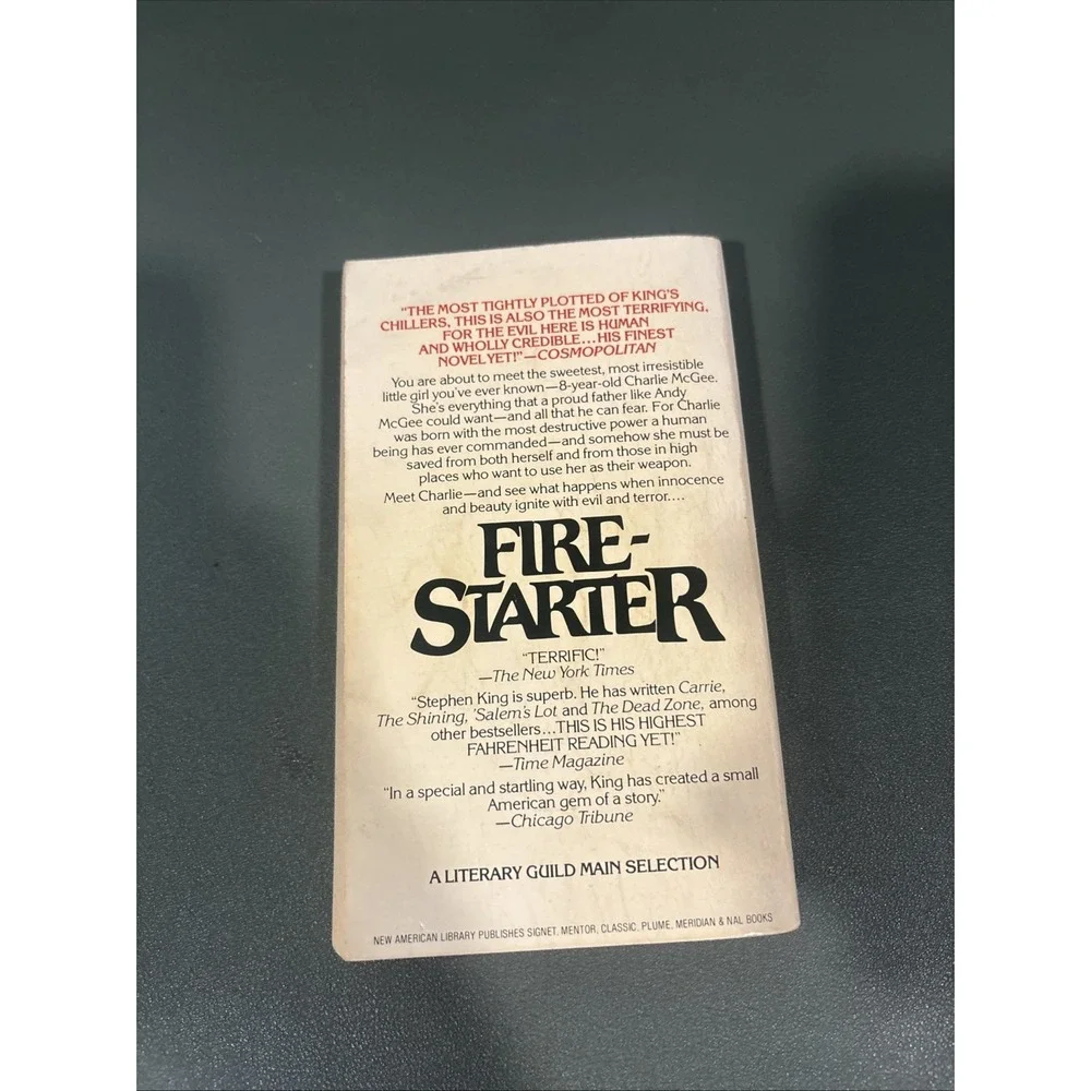 FIRESTARTER Stephen King Vintage 1981 Signet Paperback 2nd Printing White Cover